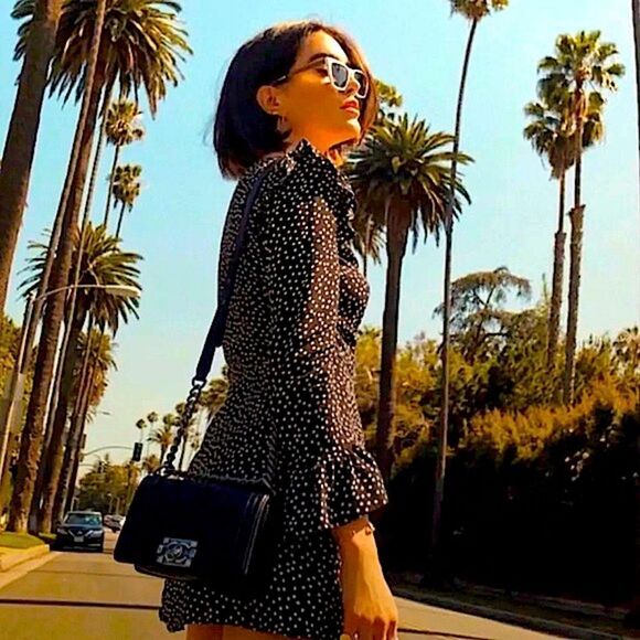 Zara Black & White Polka Dot Mini Dress w/Shorts Size XS - Picture 2 of 15